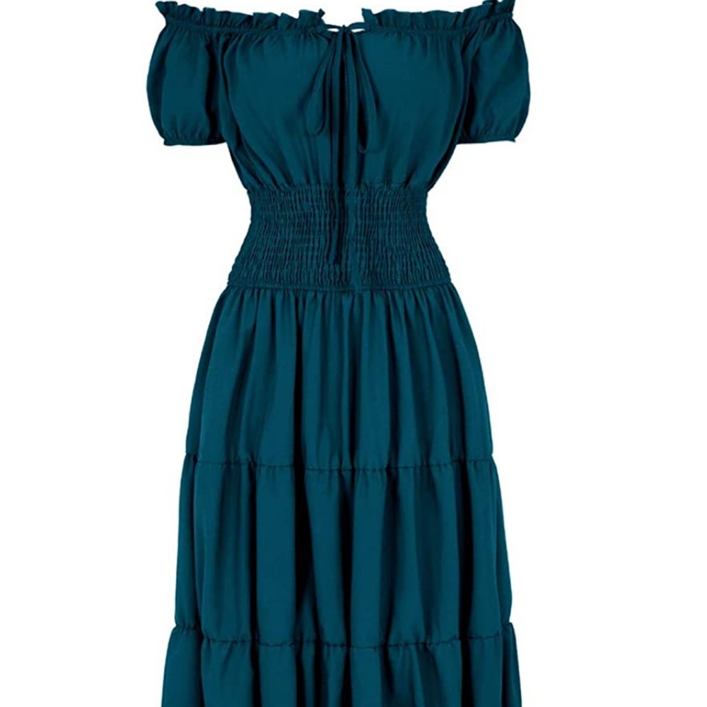 Renaissance Faire Dress Medieval Peasant Costume Romantic Cosplay Halloween
